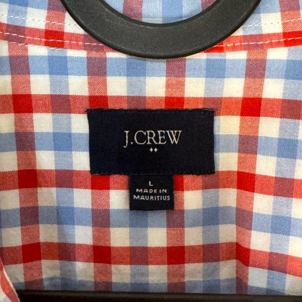 J. Crew Washed Shirt Plaid Button Down Casual Shirt Large - Picture 3 of 5